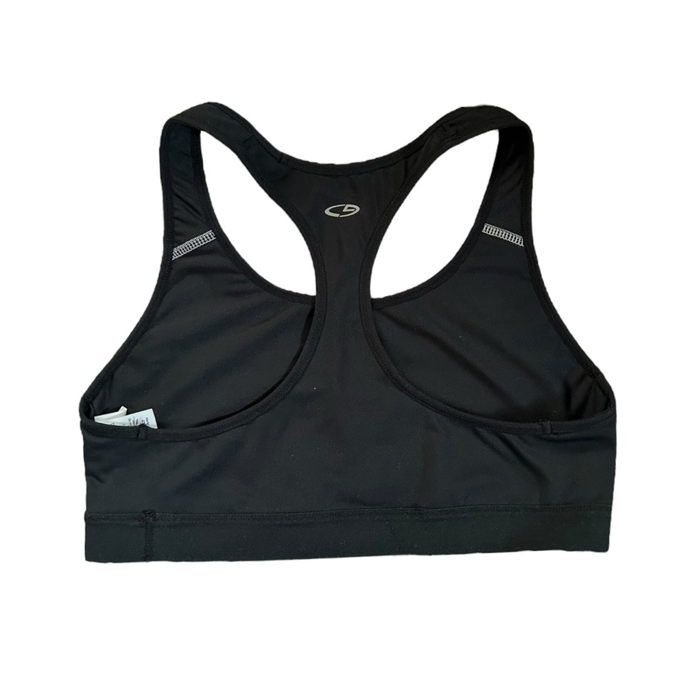 Champion C9 Racerback Duodry Sports Bra Black Sporty Active Fitness Yoga Large - Picture 2 of 7